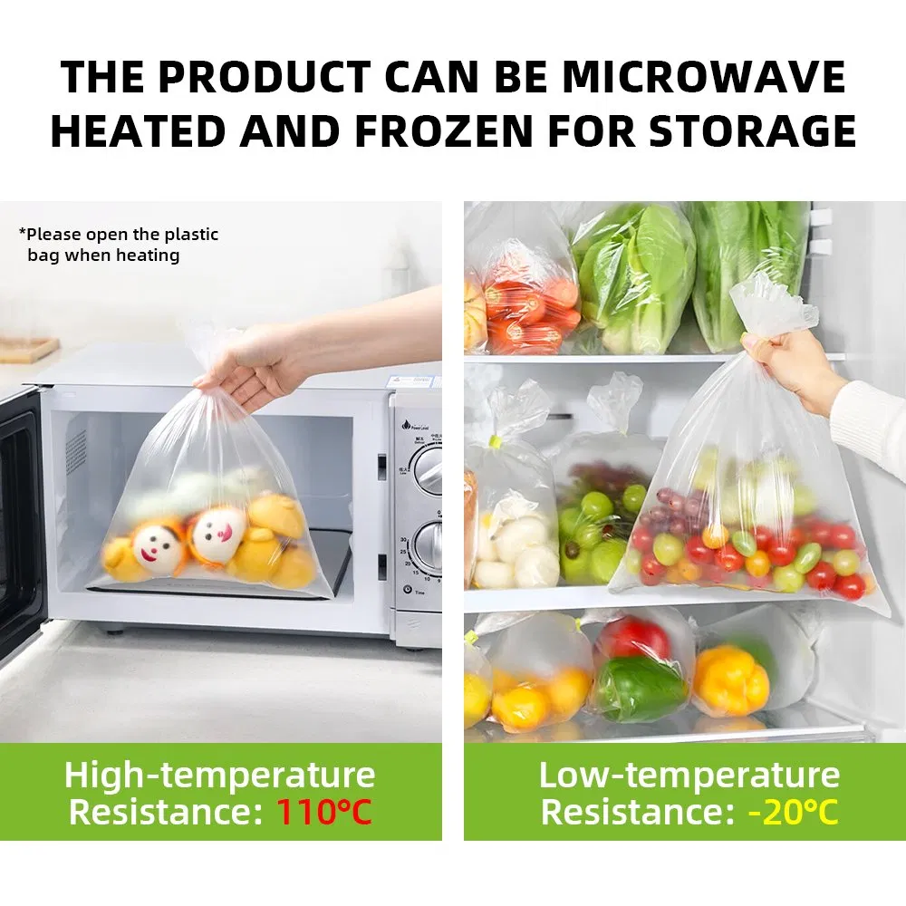Good Quality Custom Printing Freezer Grocery Biodegradable Bags Transparent Small Food Grade Plastic Bags for Food