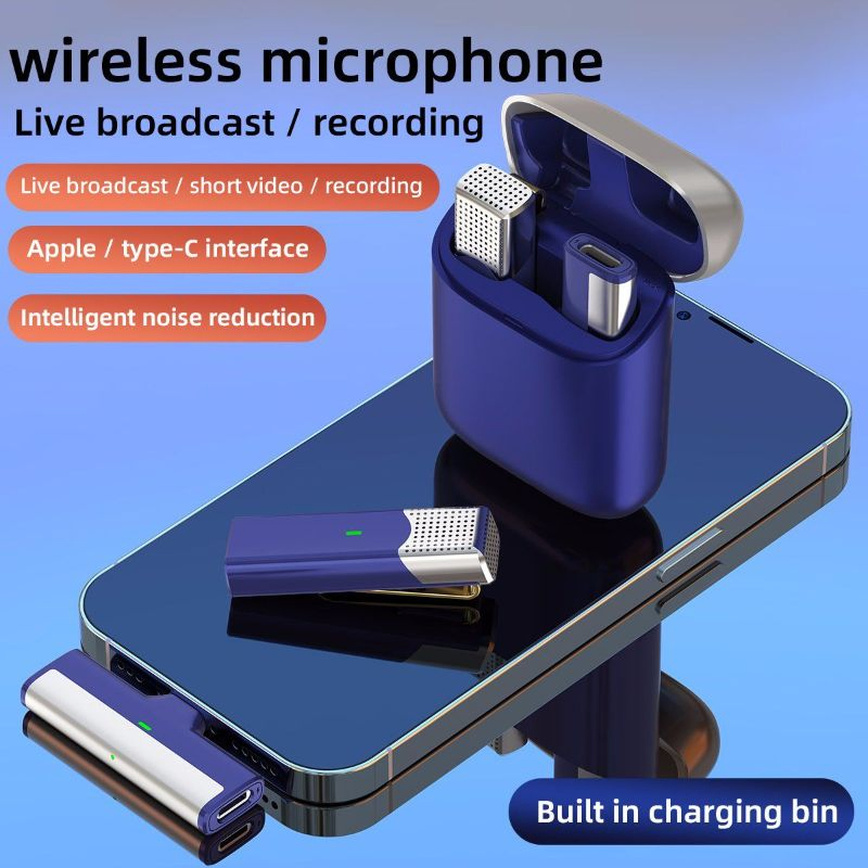 Factory OEM Mini Lavalier Wireless Instrument Microphone with Charging Case