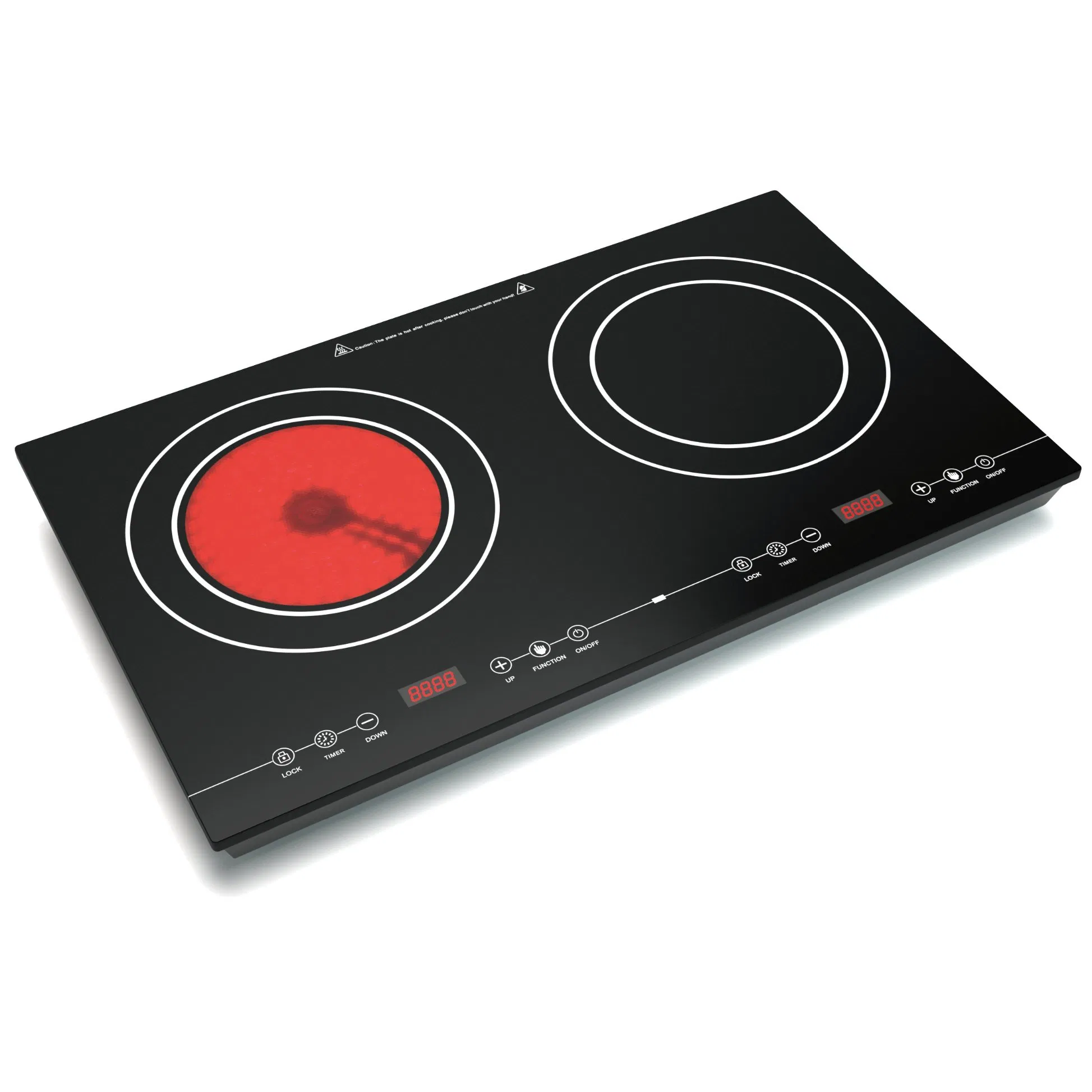 Kc Approval Touch Screen Metal Housing Double Burner Personal Induction Cooker 3kw