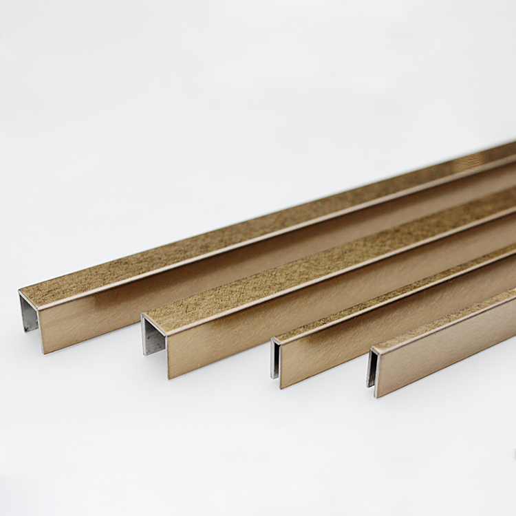 Stainless Steel Tile Trim U Shape 304 Grade Metal Tile Profile