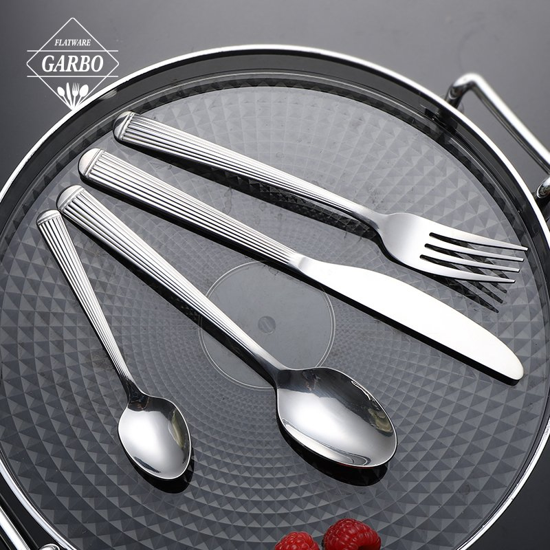 410ss Mirror Polish Stainless Steel Cutlery Dinner Spoon Flatware 4PCS Set