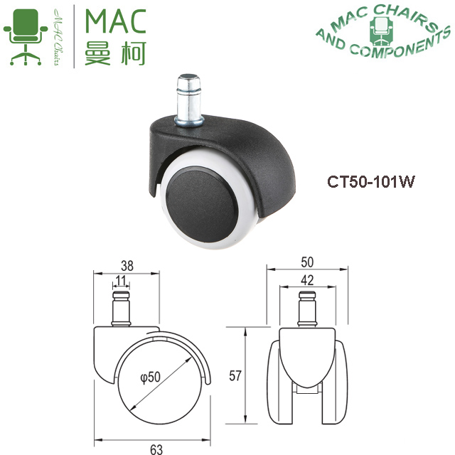 New Design 50mm PU Wheel Caster