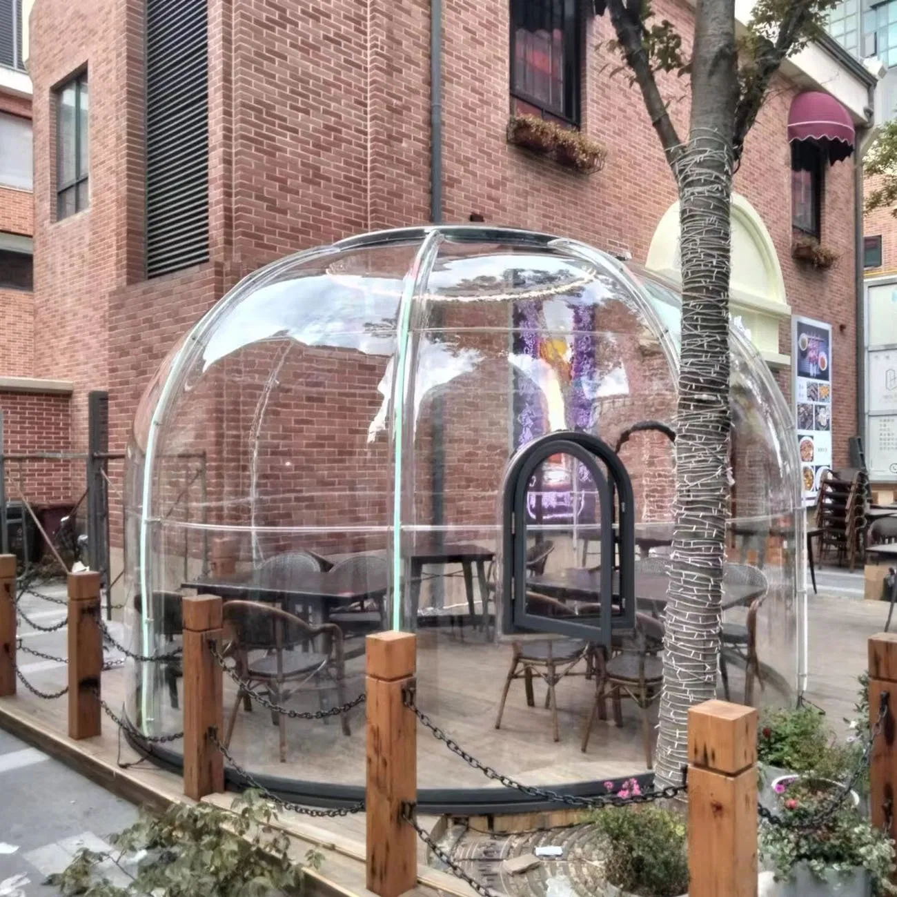 Spherical Bubble House Terrace Outdoor Yurt Tent 6m Transparent House