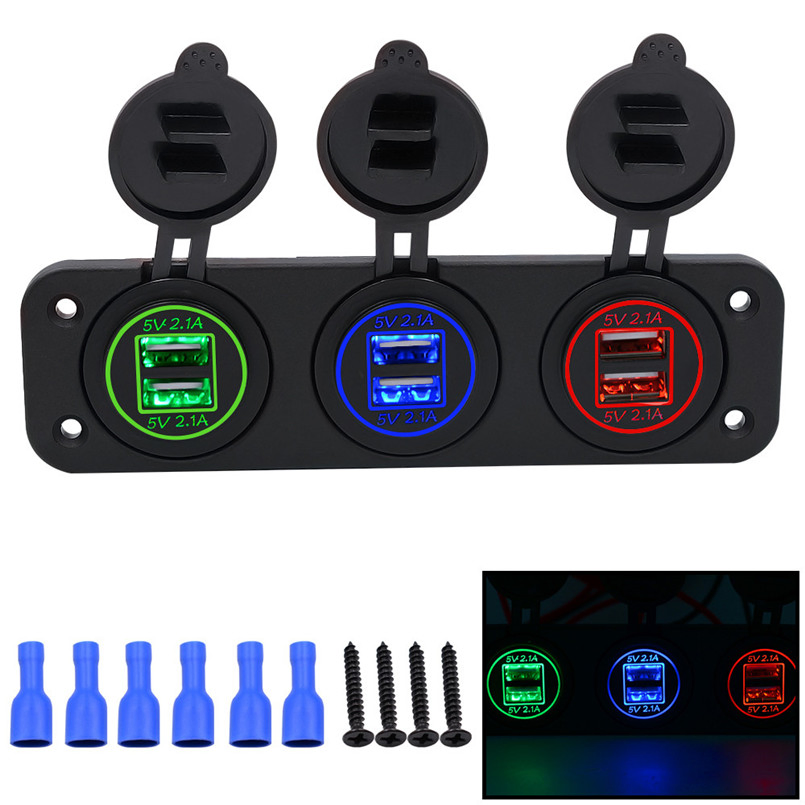 Двойное USB зарядное устройство для авто 12В