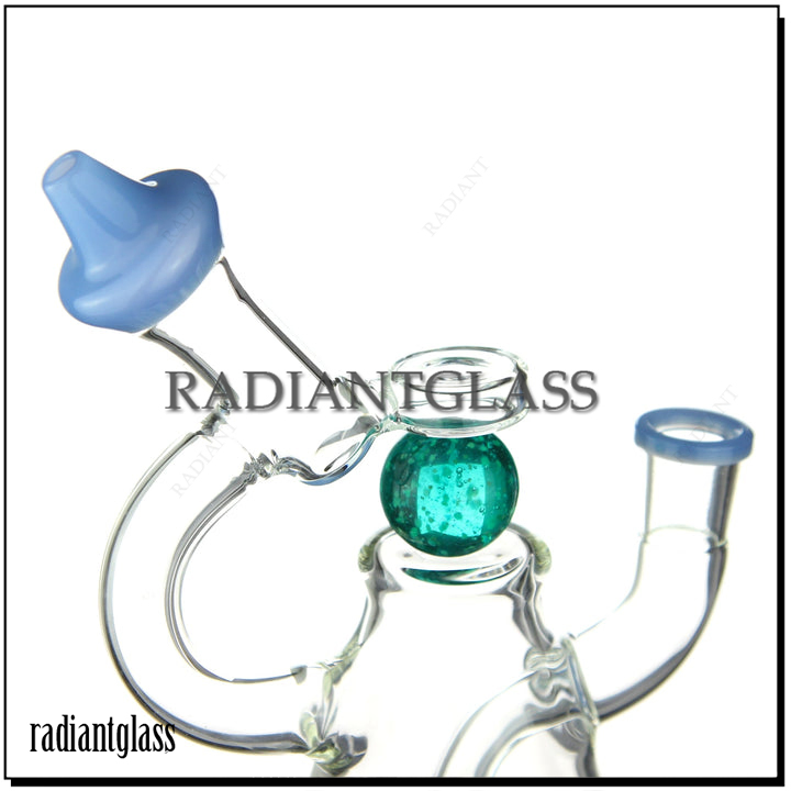 Hot Selling Gem Glow in The Dark Marble Filter Hookah Glass Water Pipe DAB Rig