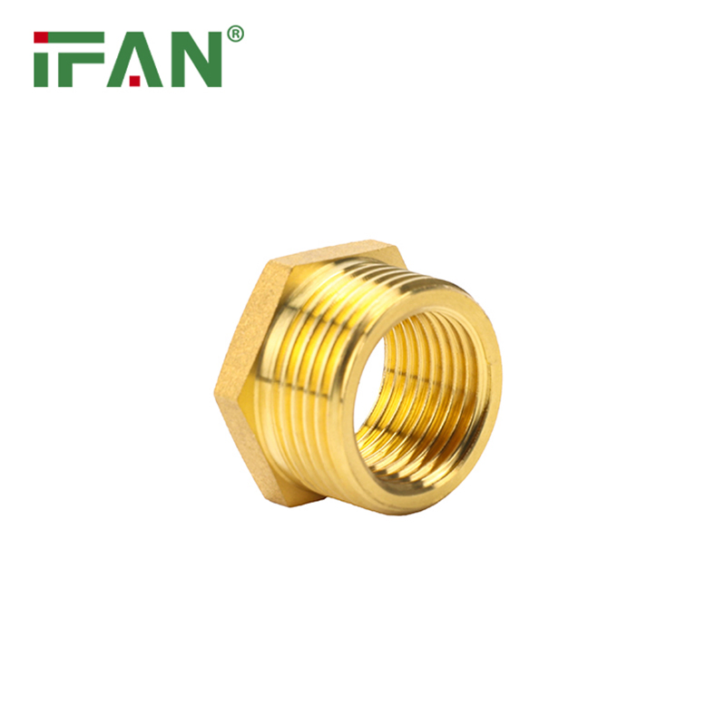 Ifan DIN 16892 Aging Resistance 1/2"-2" Yellow Bushing Brass Pipe Fitting