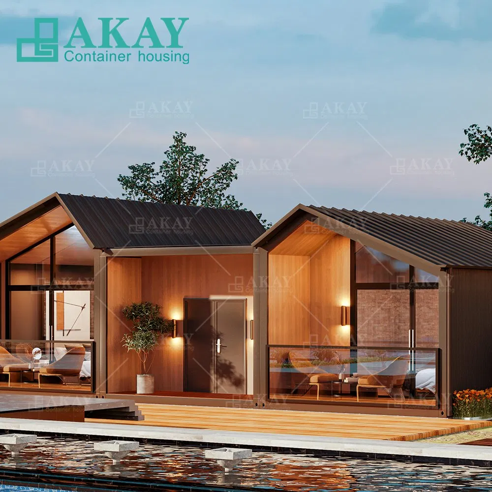 20FT 40FT Earthquake-Resistant Capsule House Triangular Prefab 3 Bedroom Steel Villa Casa Modular Prefabricated House