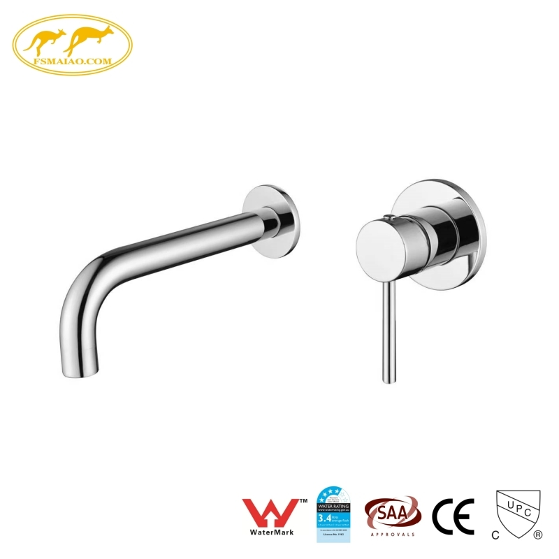 Watermark Certified Unique Design Double-Hole Configuration Wall-Mounted Bath Wall Mixer