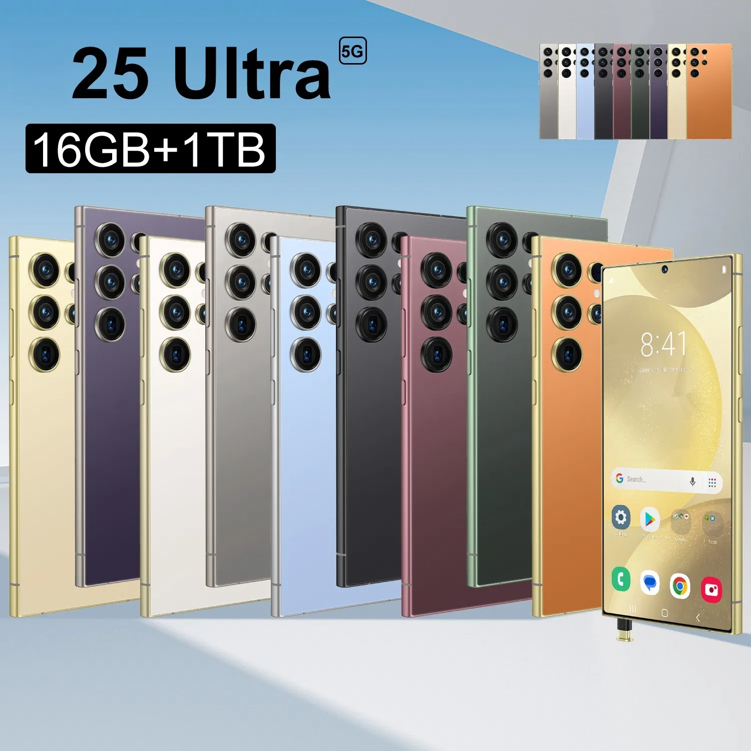 2025 New Arrival Hot Sell 5g Smartphone Large Internal Memory Android Cellphone Ready to Ship
