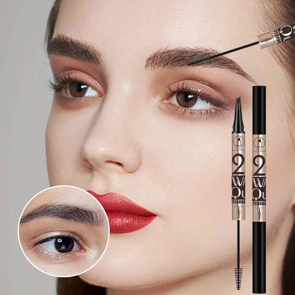 1.9ml 4 Forked Eyebrow Pen+Eyebrow Dyeing Cream Makeup Set