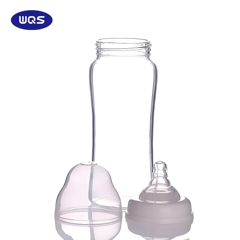 Custom High Borosilicate Glass Baby Bottle Silicon Nipple Baby Food Feeder