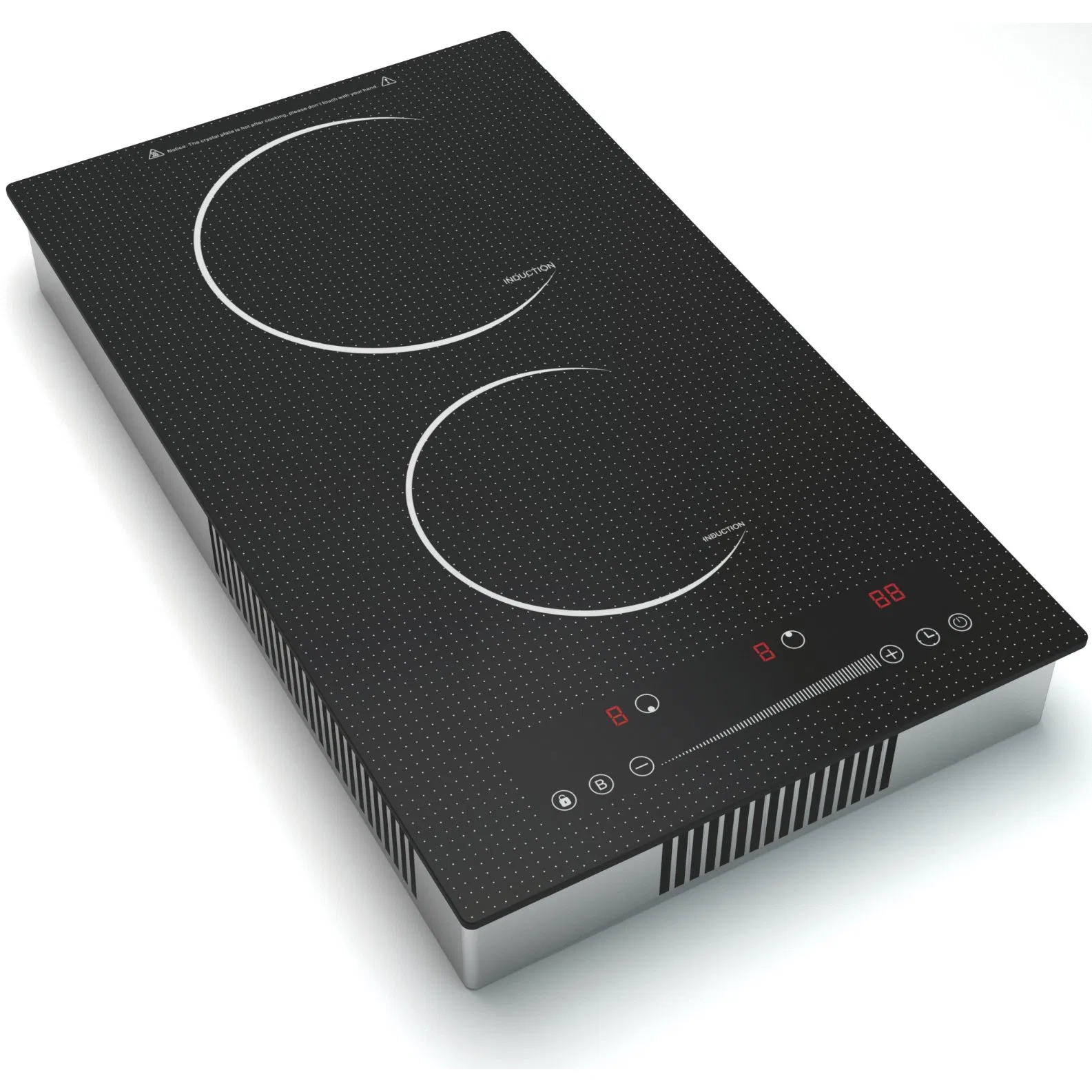 Kc Approval Touch Screen Metal Housing Double Burner Personal Induction Cooker 3kw
