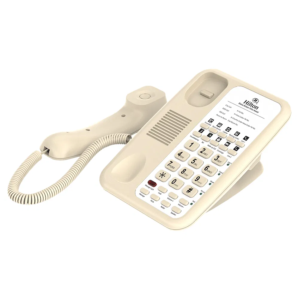 High-Performance Cordless Hotel IP Phone with Modern Design