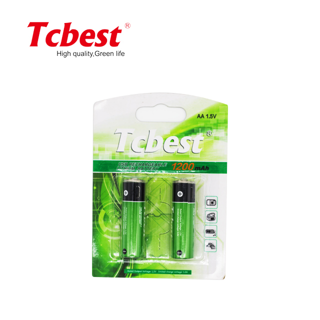 New Launch Portable 1.5V 1200mAh Lithium Ion Battery Size AA USB Rechargeable Battery AA Li-ion USB 1700mAh 4A Rechargeable Lithium Polymer Li Ion Battery