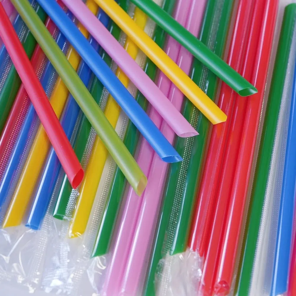 Heat Resistant Custom Colored Plastic Disposable Straight Drinking Straw
