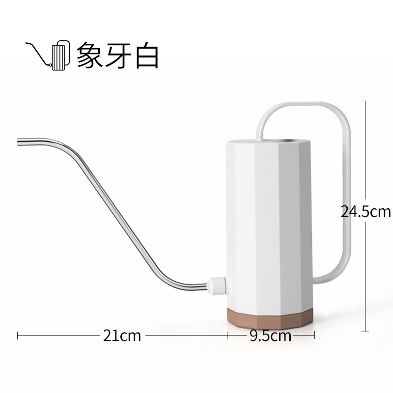 1200ml Flowers Watering Can Stainless Steel Curved Mouth Flower Spray Pot Household Removable Nozzle Portable Bonsai Garden Tool