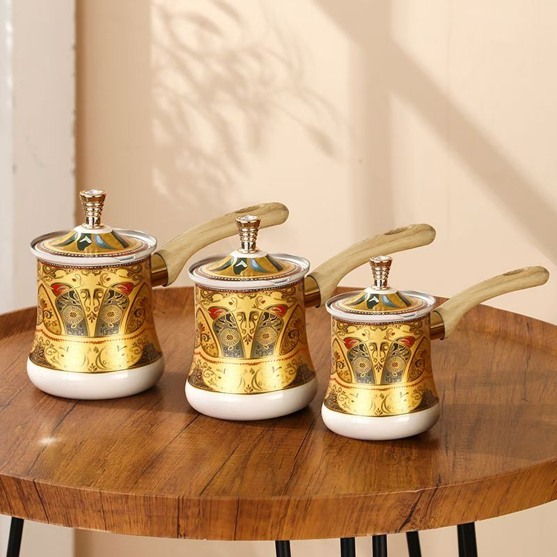 Турецкая кофеварка в винтажном стиле из нержавеющей стали