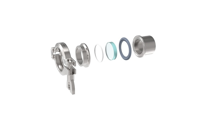 Qiimii Stainless Steel Food Processing Clamped Flat Sight Glass