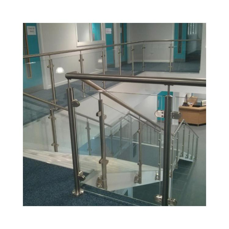 Stainless Steel Post Glass Railing Handrail Fittings Accessories International Style Stainless Steel Post Glass Railing