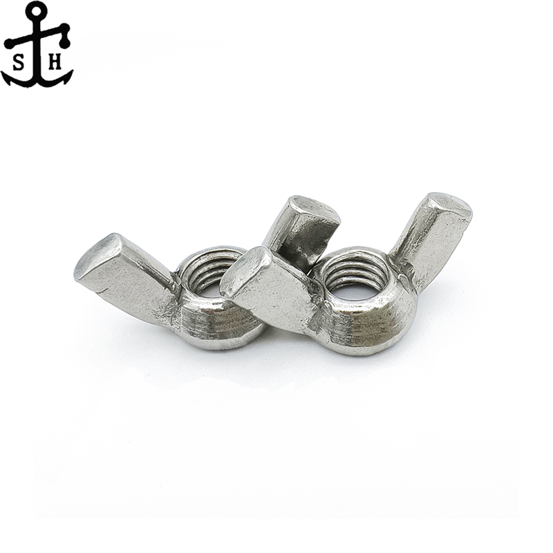 Unc Unf Thread Wing Lock Nuts Stainless Steel SUS 304 Round Square Nose Type Made in China