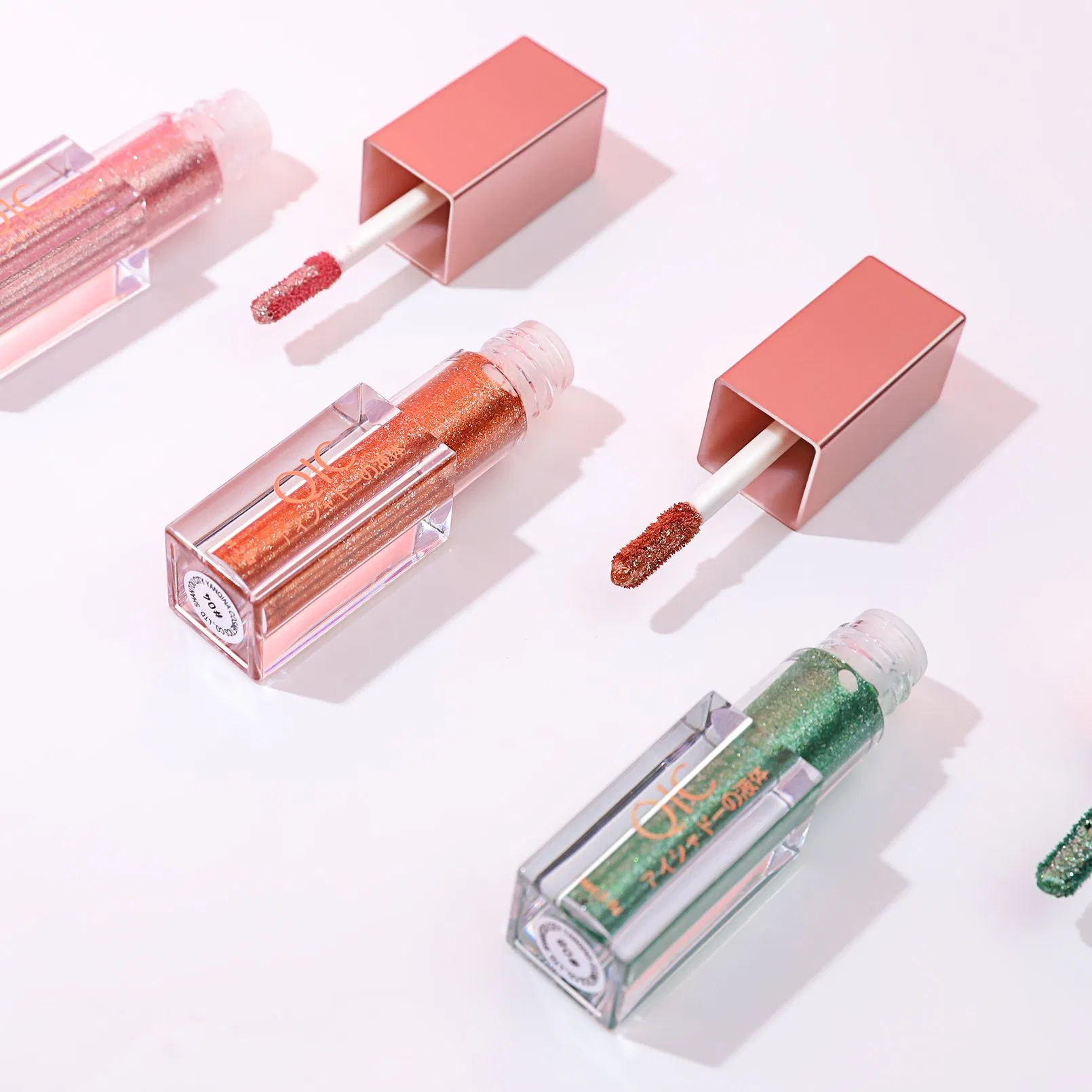 Custom Logo Shiny Vegan Glitter Eyeshadow High Pigment Makeup Liquid Glossy Eye Shadow