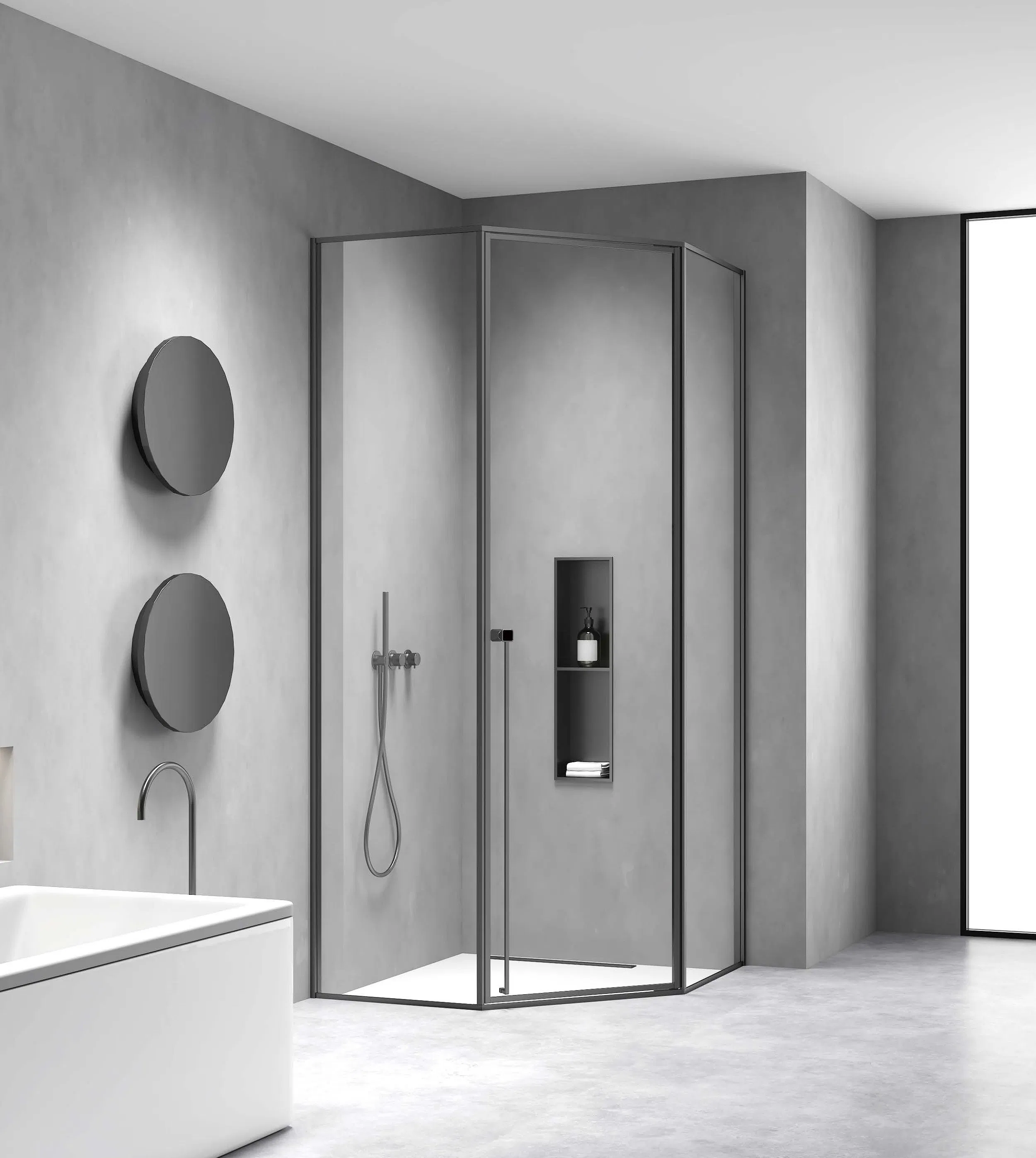 Modern Frameless Shower Enclosure with Easy Clean Glass Design