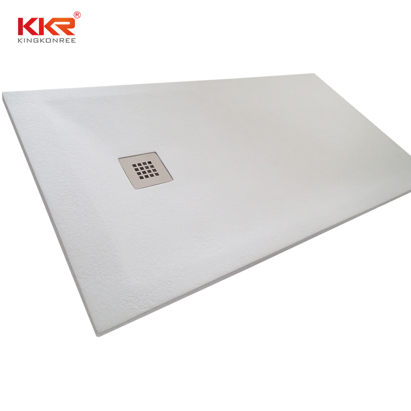 Small Custom Made Composite Polyester Resin Marble Shower Trays in Bathroom