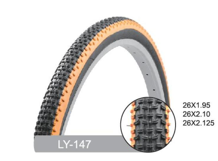 Велосипедная покрышка 26 дюймов с желтой полосой