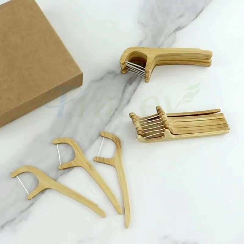 Natural Bamboo Charcoal Waxed Mint PBT Dental Floss Environmentally Friendly and Biodegradable