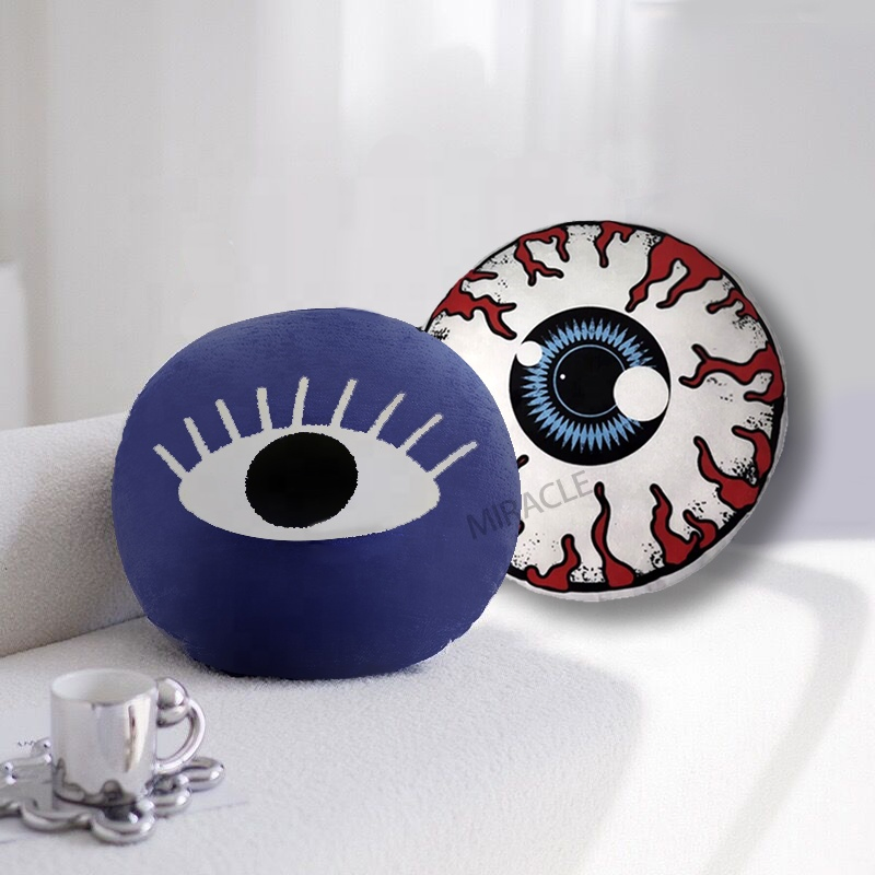 Custom Print 8ball Shape Pillow Cushion Customize Round Die Cut Throw Pillows