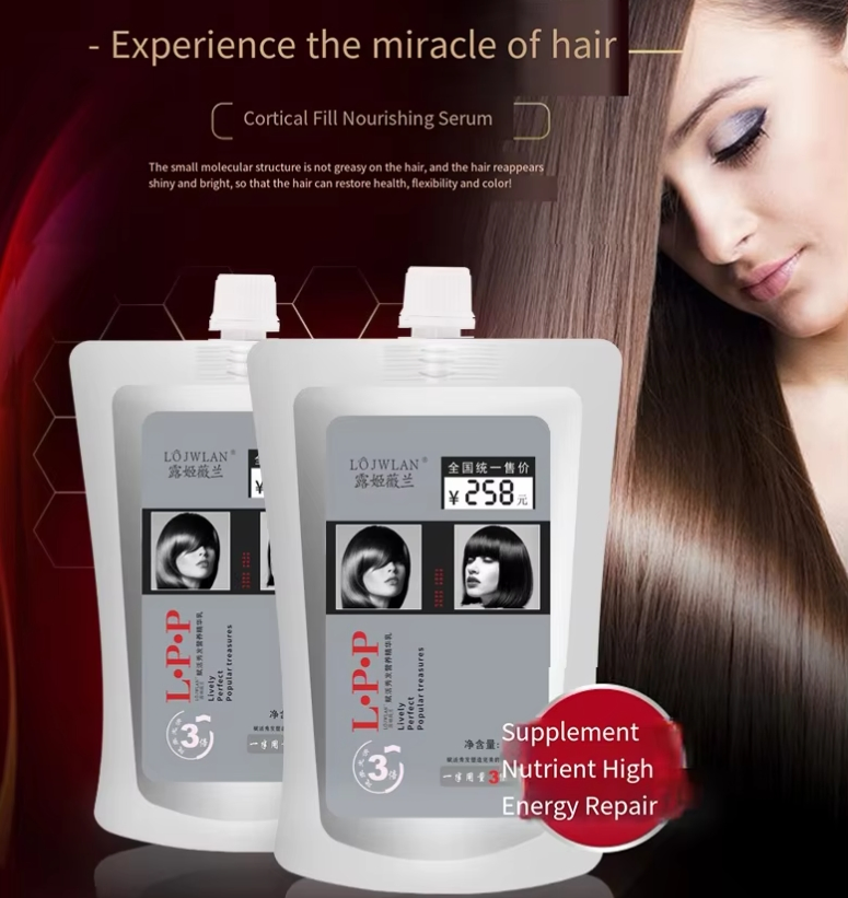 Customized Liquid Spout Pouches with Nozzle Takeaway Spout Pouch Reparing Hair Mask for Hair Treatment