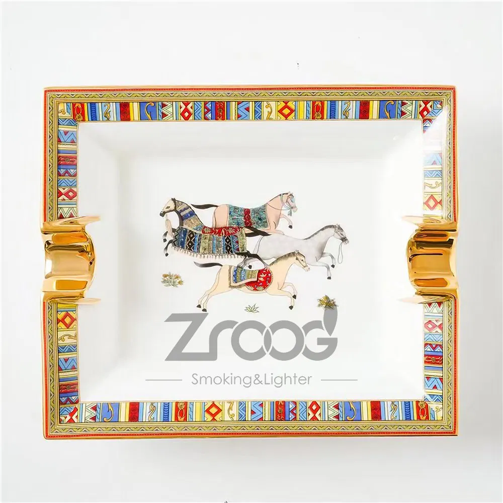 Cigar Ashtray Large Ceramic Cigarettes Ash Tray for Men Travel Indoor Outdoor