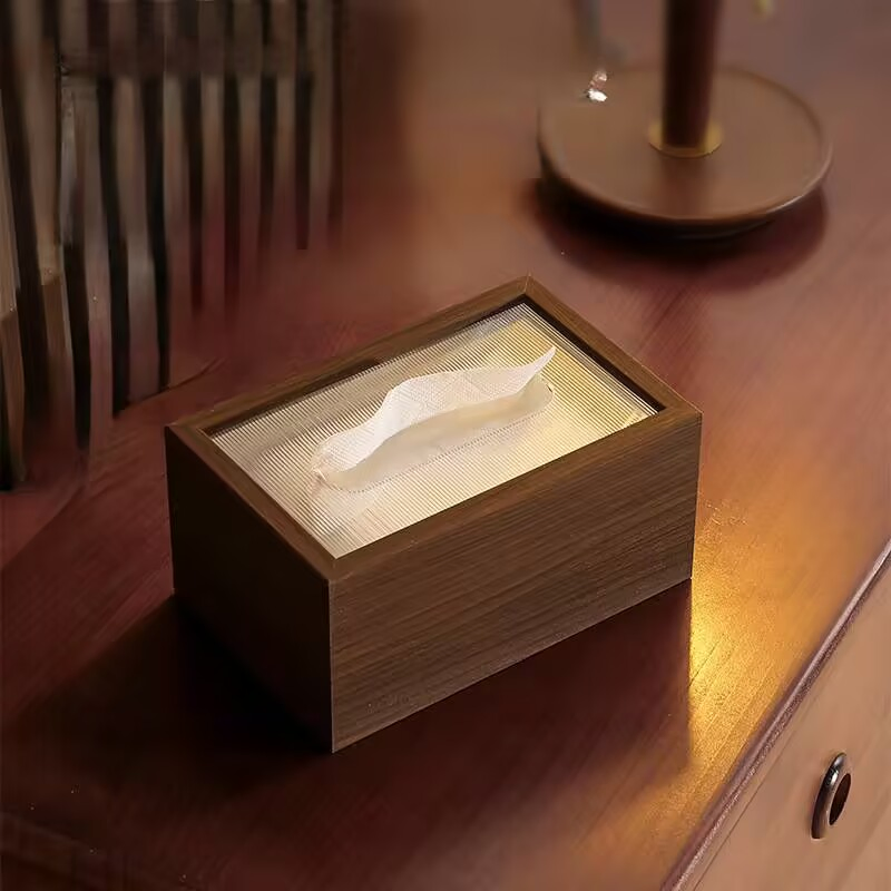 New Design Wooden Storage Customisable Living Room Tissue Box
