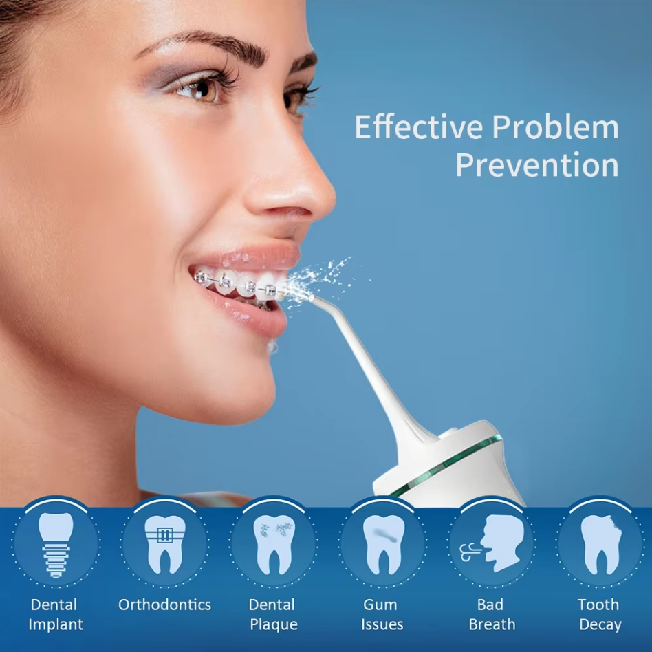 Portable USB Rechargeable Oral Irrigator Detachable Electric Oral Care Water Dental Flosser