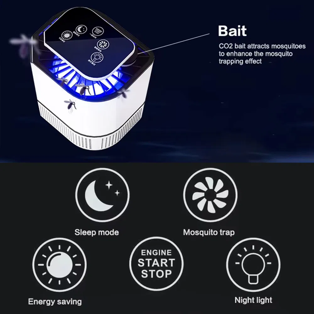 High Efficiency CO2 Carbon Dioxide Electric Bug Zapper Mosquito Killer Trap