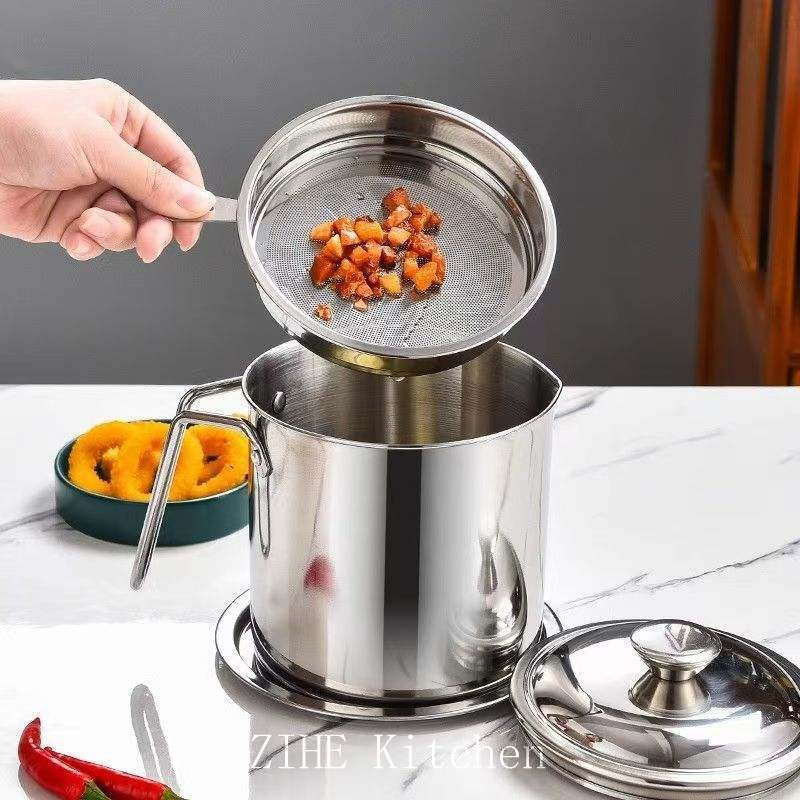 Oil Can Oil Filter Pot High-Capacity Filter Oil Pot Storage Tank