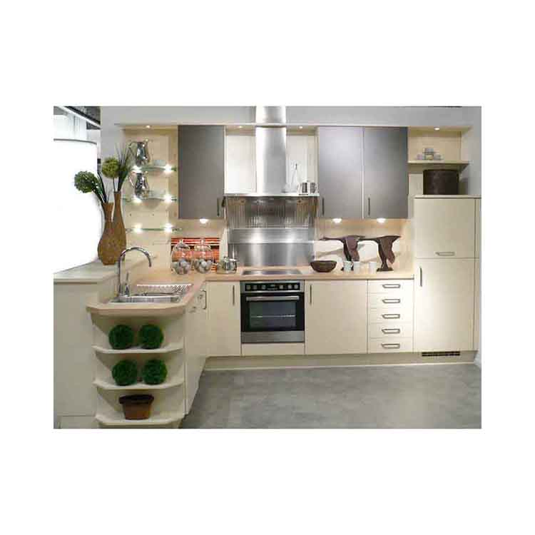 Wholesale Wooden Furniture Custom Made Modern Custom Made & Modular Flat Edge Kitchen Cabinets