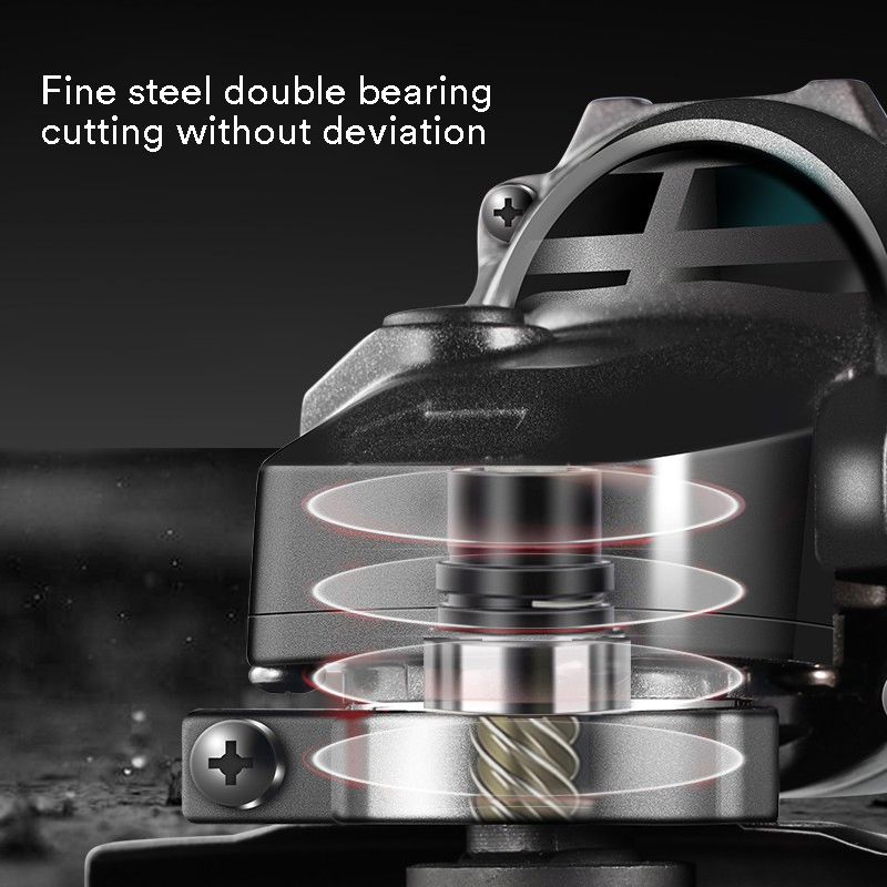 Populus Portable 20V Brushless Cordless Angle Grinder Variable Speed Cutting Polishing 100m/115mm Angle Grinder for Russian Market