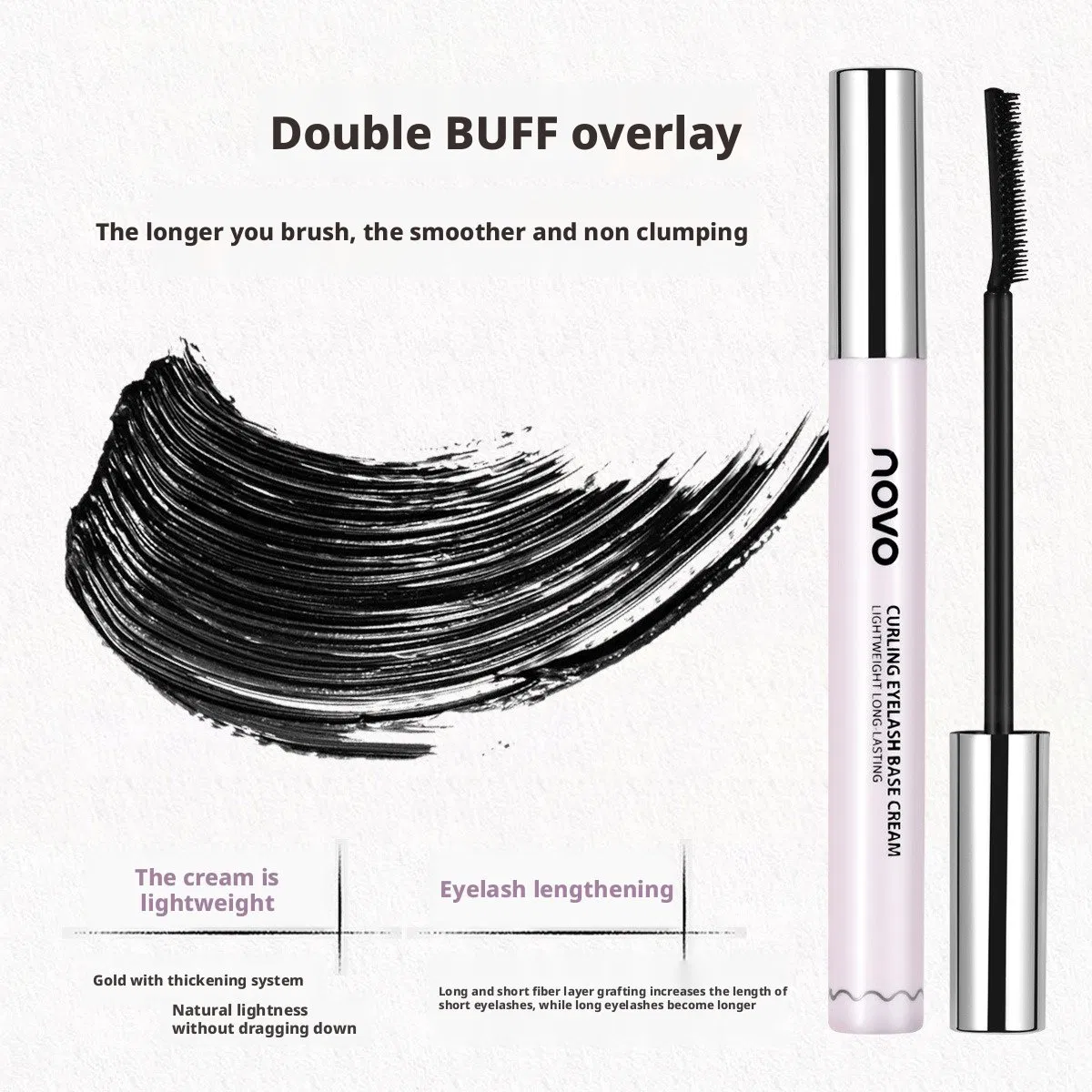 Factory OEM Black Volumizing Practical Lengthening Thickening Smudge Proof Flake Proof Curling Mascara
