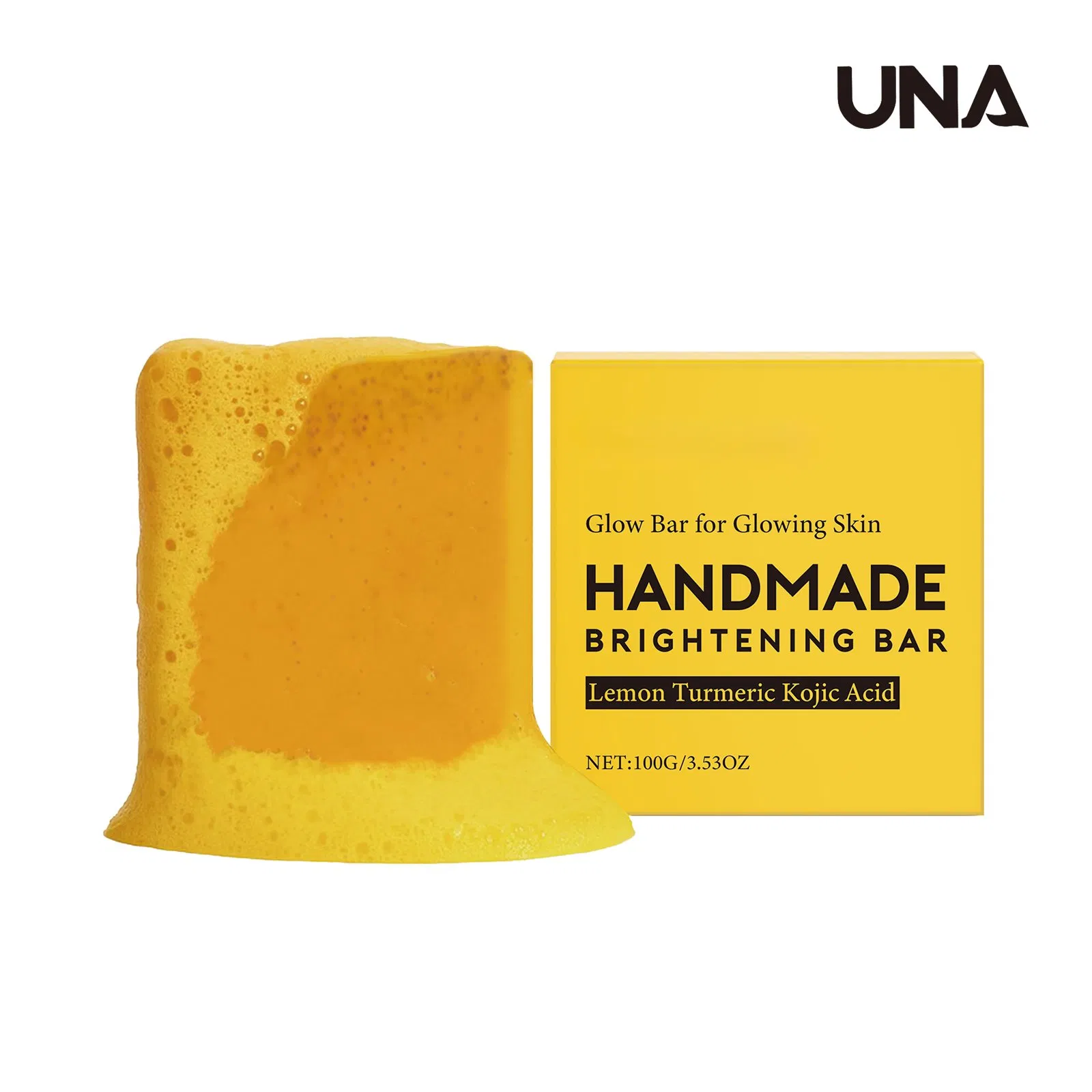 Turmeric & Kojic Acid Soap - Cleanses and Cares for Face & Body, Softens and Brightens Skin, Fragrant Bath Soap