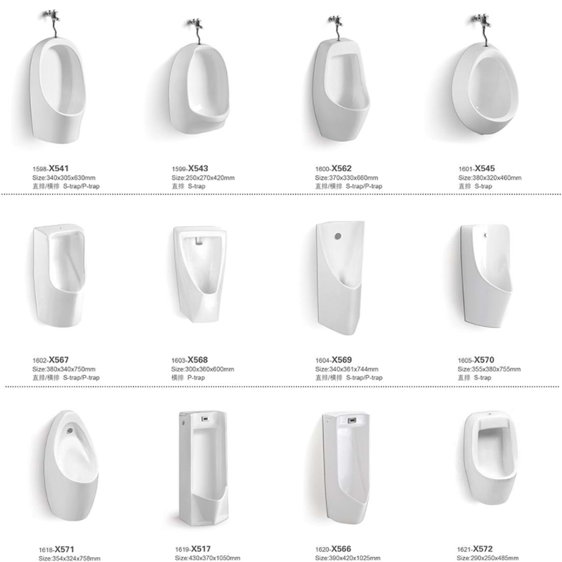 Bathroom Ceramic Urinal Automatic Sensor Wall Mounted Urinoir for Male Men Wall Hung Urinal