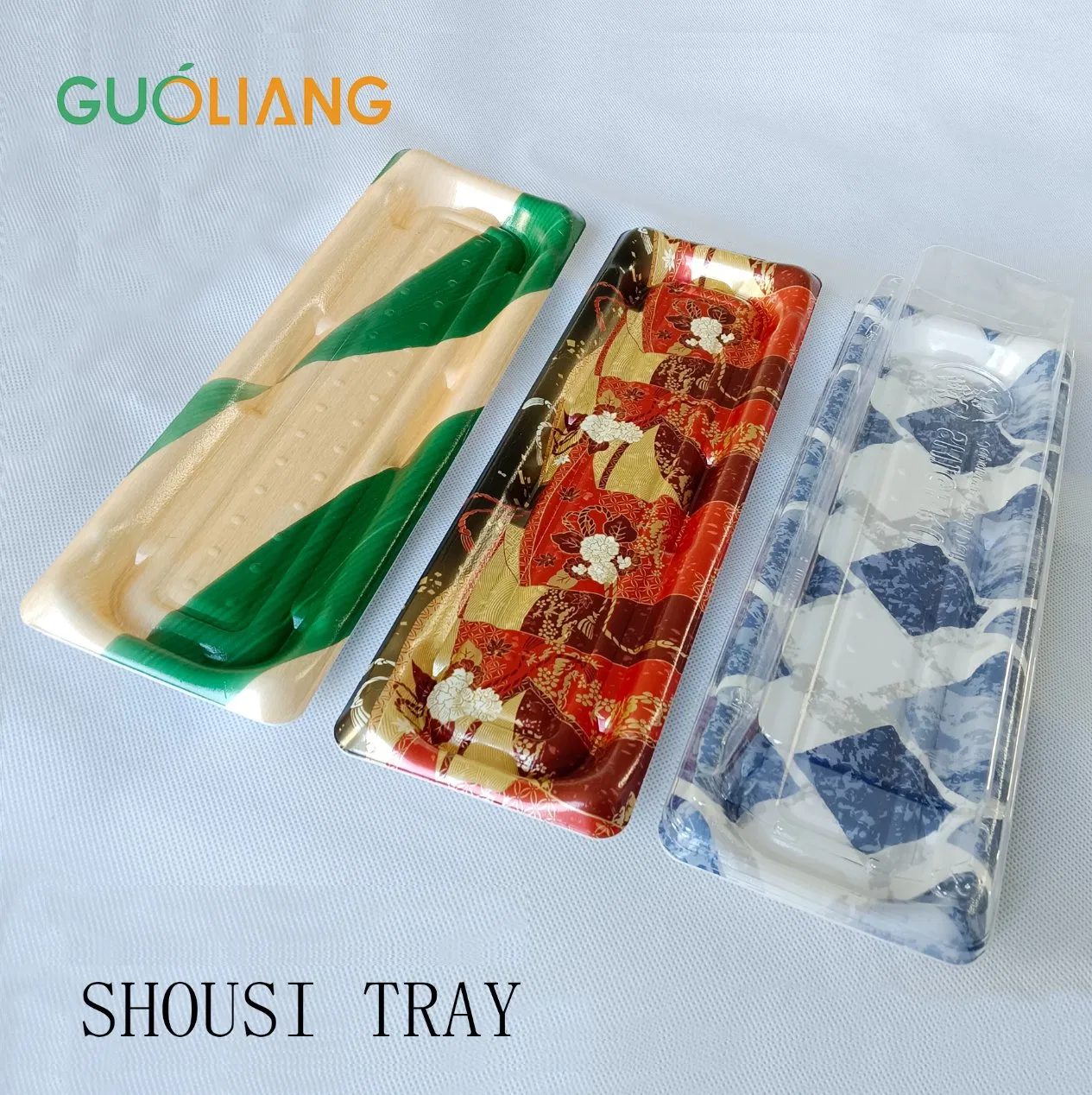 Food Grade Disposable Sushi Tray Plastic Square Sushi Packaging for Takeaway