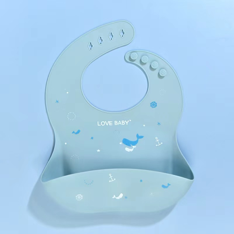 Multi Pattern Silicone Bib for Toddler Kid