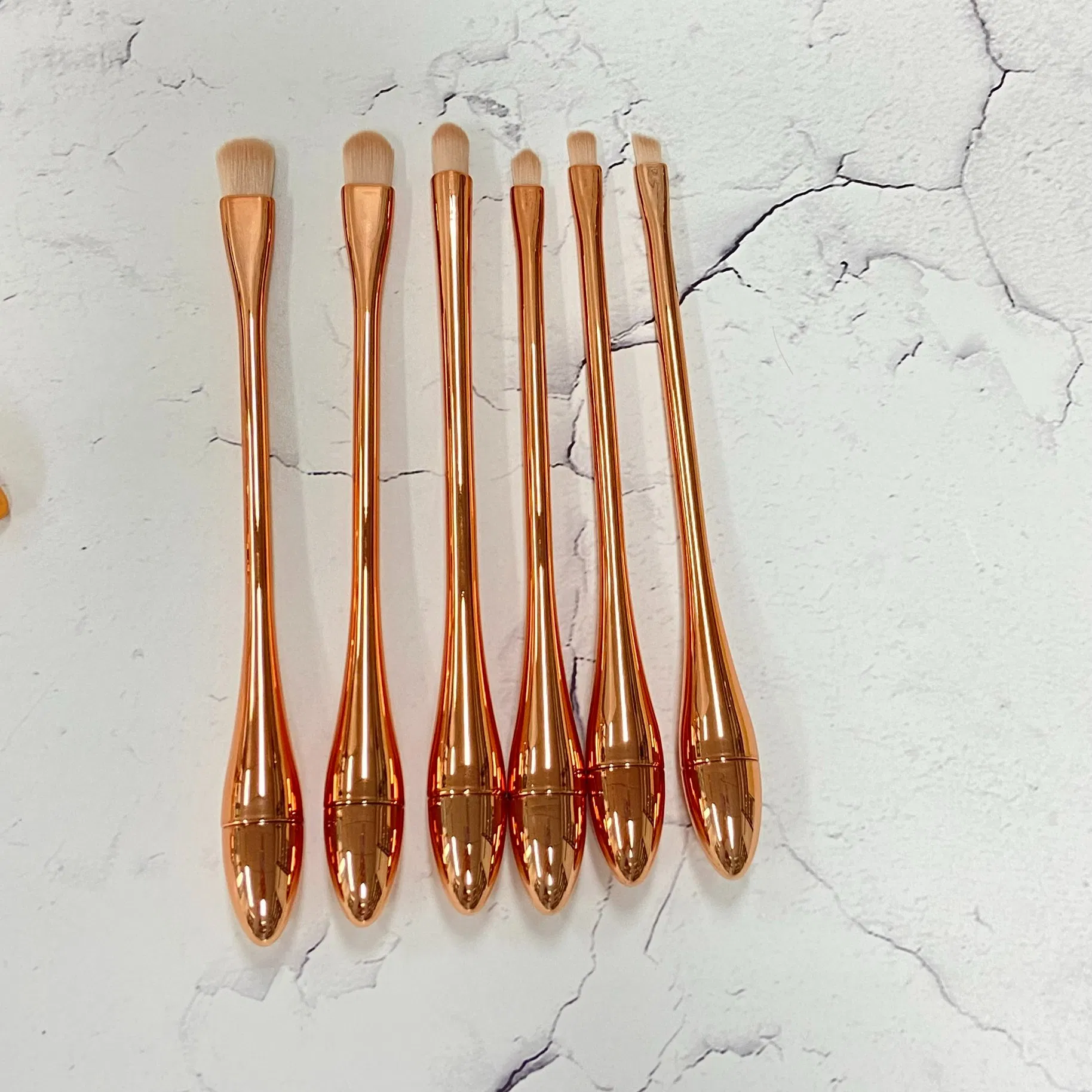 Rose Gold Makeup Brush Sets Including Blush, Foundation, Eyeshadow Brush