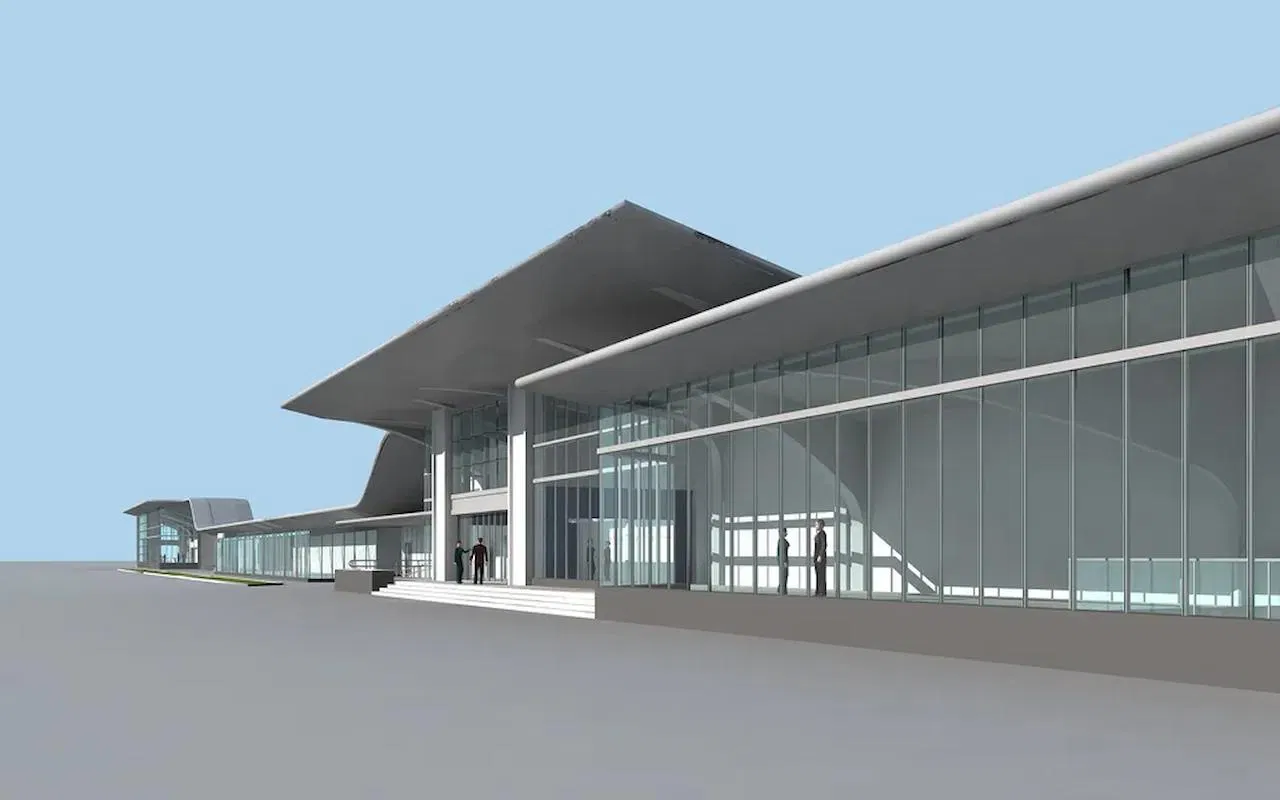 Curtain Wall Double Glass Aluminium and Stainless Steel Inside with Huge Dimensions