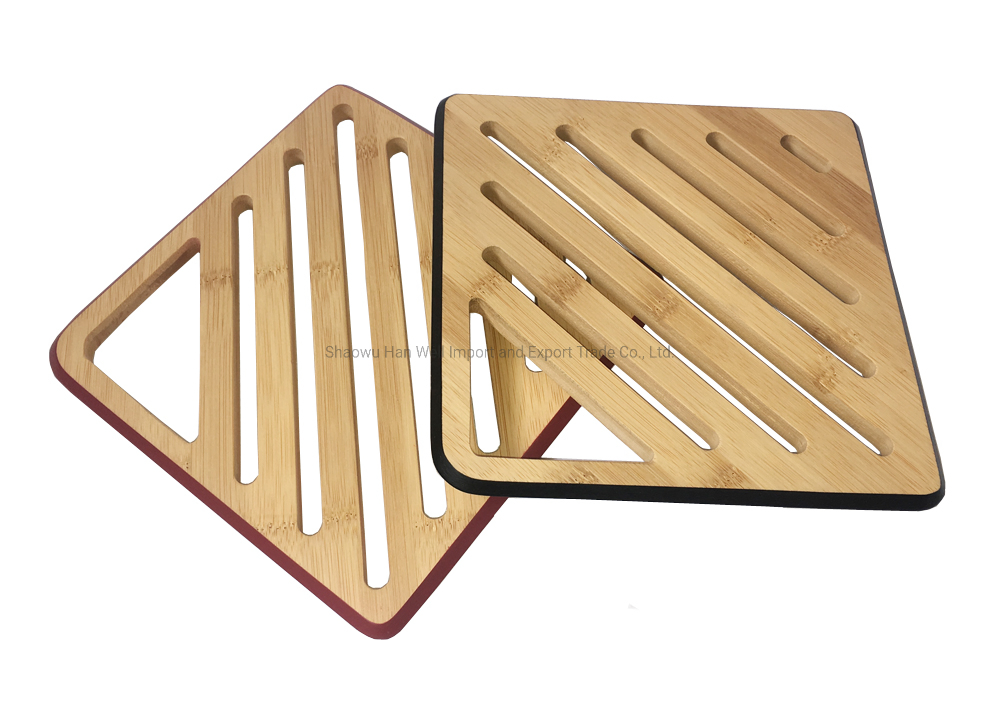 Bamboo Table Square Mat with Color for Pot