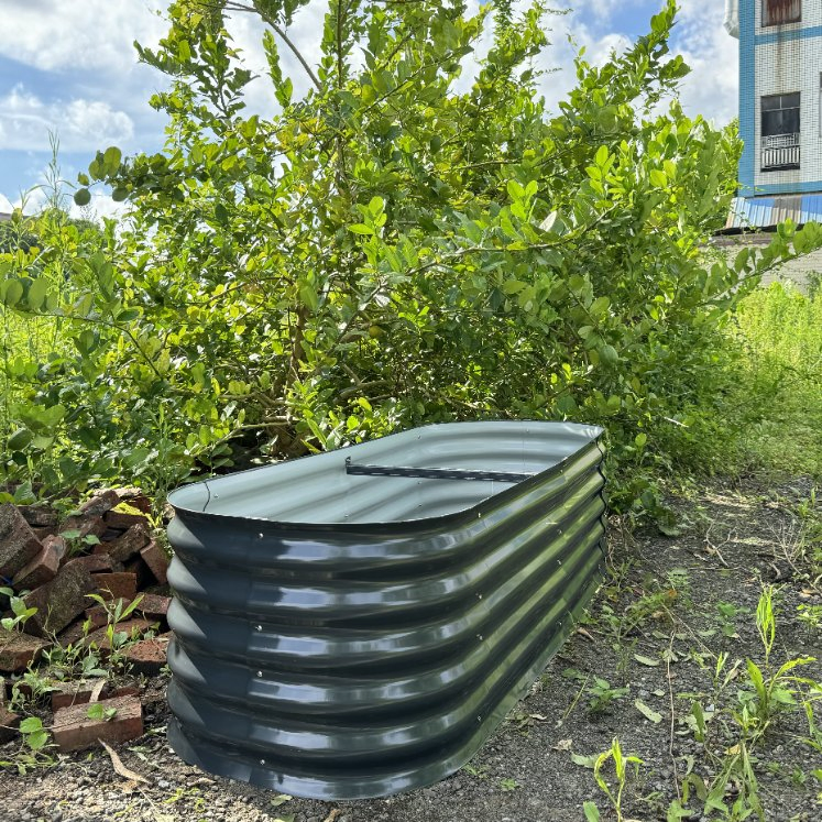 Высокая грядка из стали 45 см, сборка без инструментов