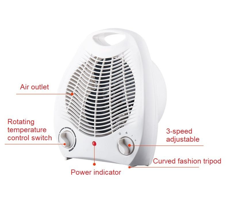 2000W Portable Electric Fan Heater Warmer for Home Room Office