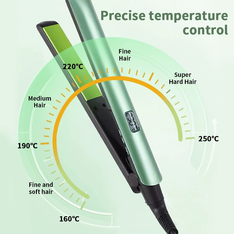 Ceramic Flat Iron Hair Straightener with Fast Heating, Constant Temperature, and Digital Display for Damage-Free Straightening