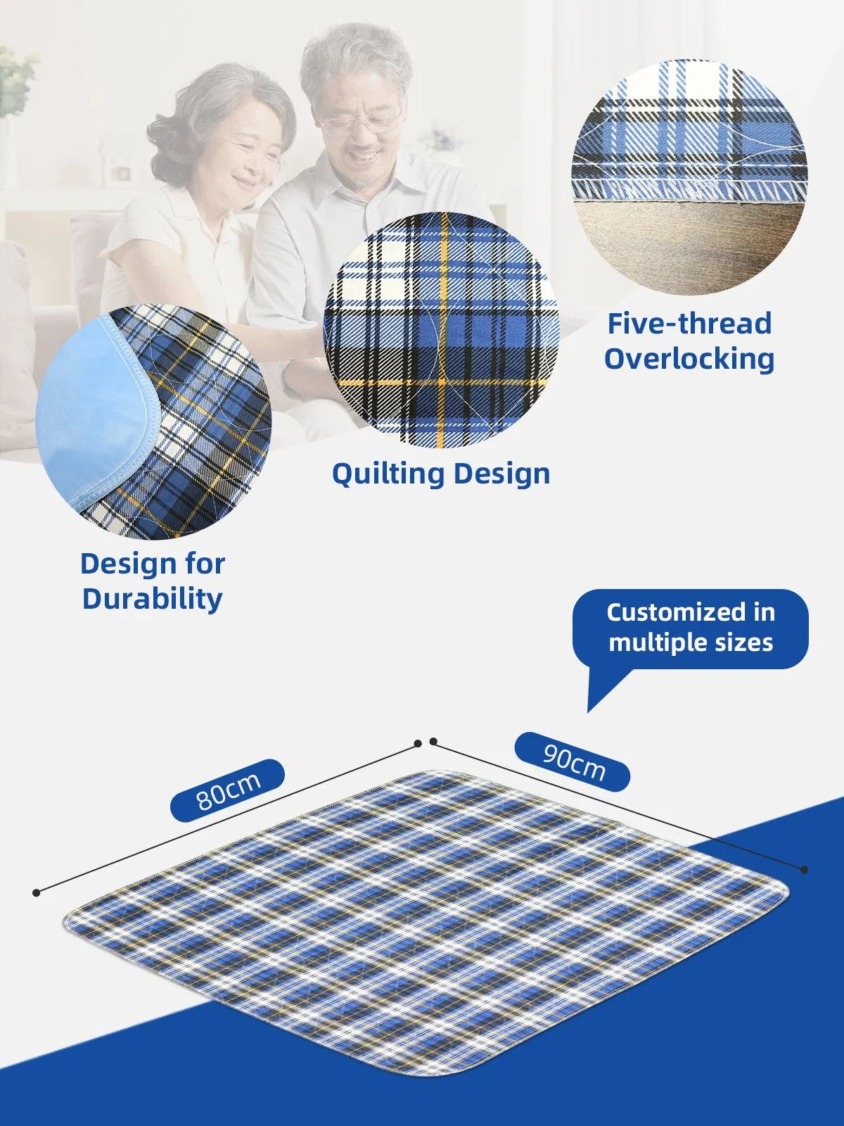 Reusable Underpads Highly Absorbency Incontinence Bed Pads for Adults